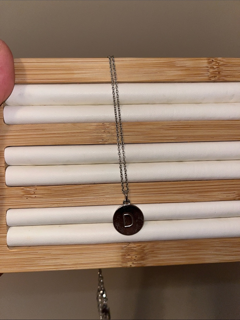 kate spade silver initial D pendant necklace